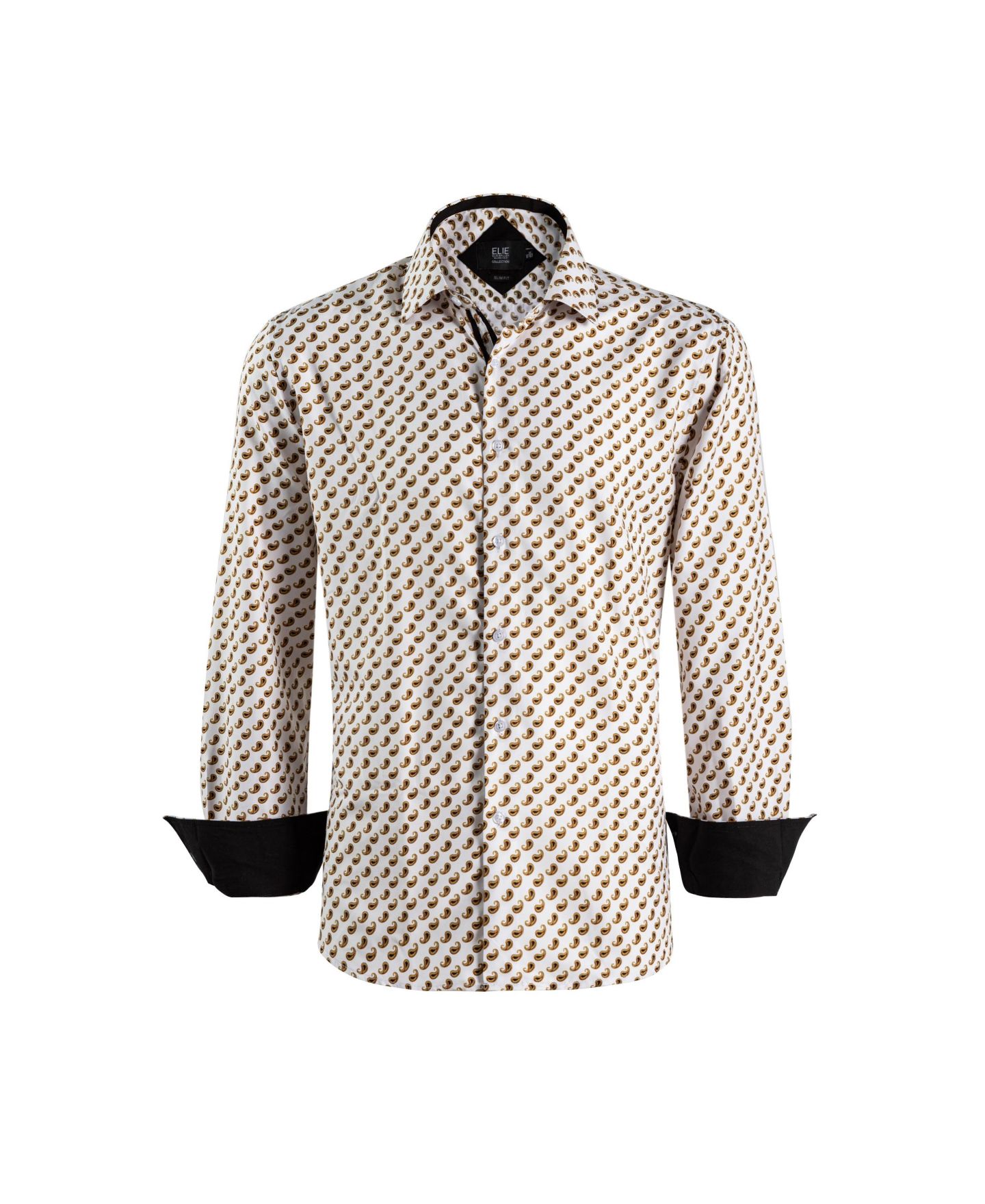 Рубашка Elie Balleh Paisley Button-Down Slim Fit Shirt для мальчиков, цвет: Белый — фото 2