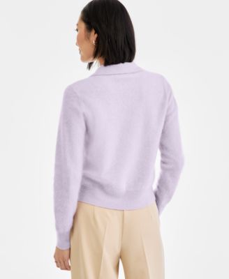Women's Brushed 100% Cashmere Collared Sweater, Macy's Exclusive