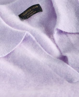 Women's Brushed 100% Cashmere Collared Sweater, Macy's Exclusive