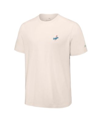 Мужская кремовая футболка Los Angeles Dodgers Fly Ball Club от Tommy Bahama кремового цвета