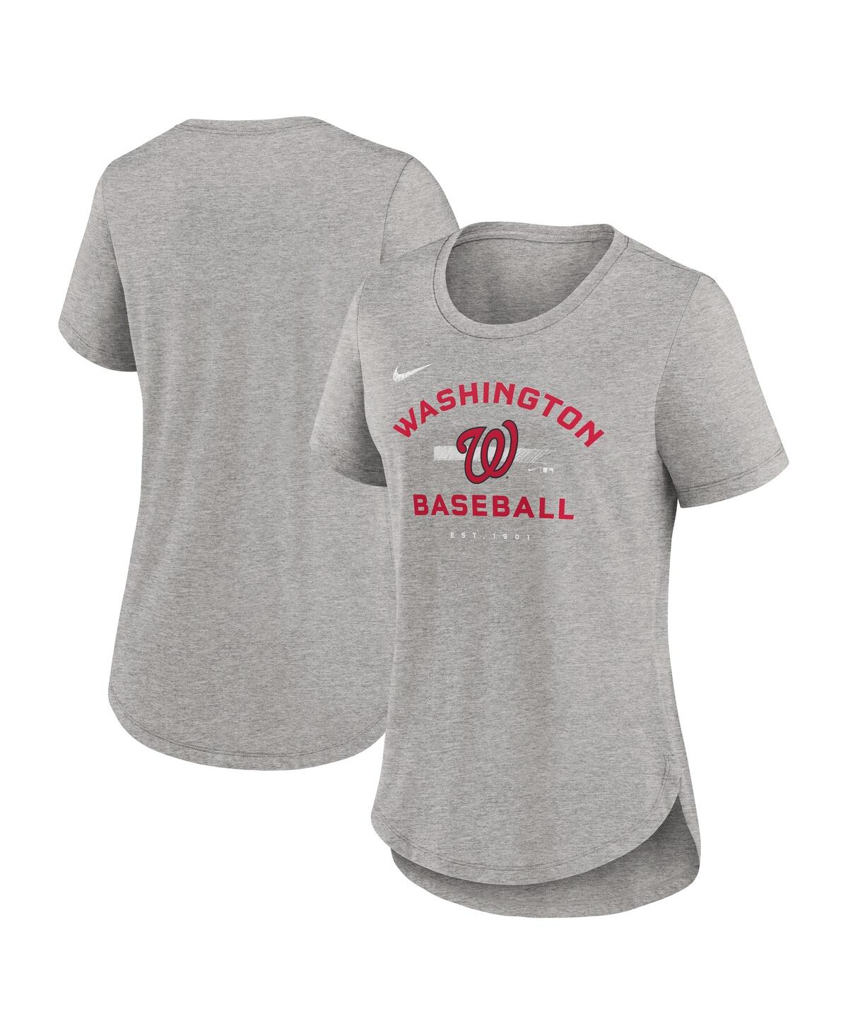 Nike Heather Gray Washington Nationals Hot Prospect Tri-blend T-shirt