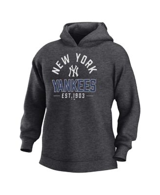 Фанатики мужские вереска древесный уголь Нью-Йорк Янкиз флисовый пуловер с капюшоном