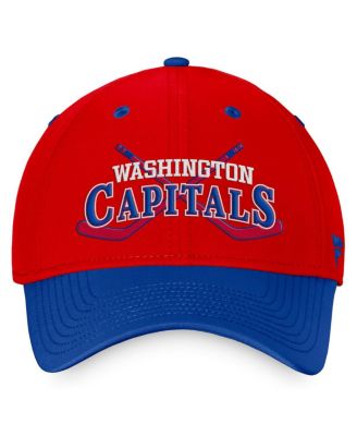 Мужская красно-синяя шляпа Fanatics Washington Capitals Heritage Vintage Flex