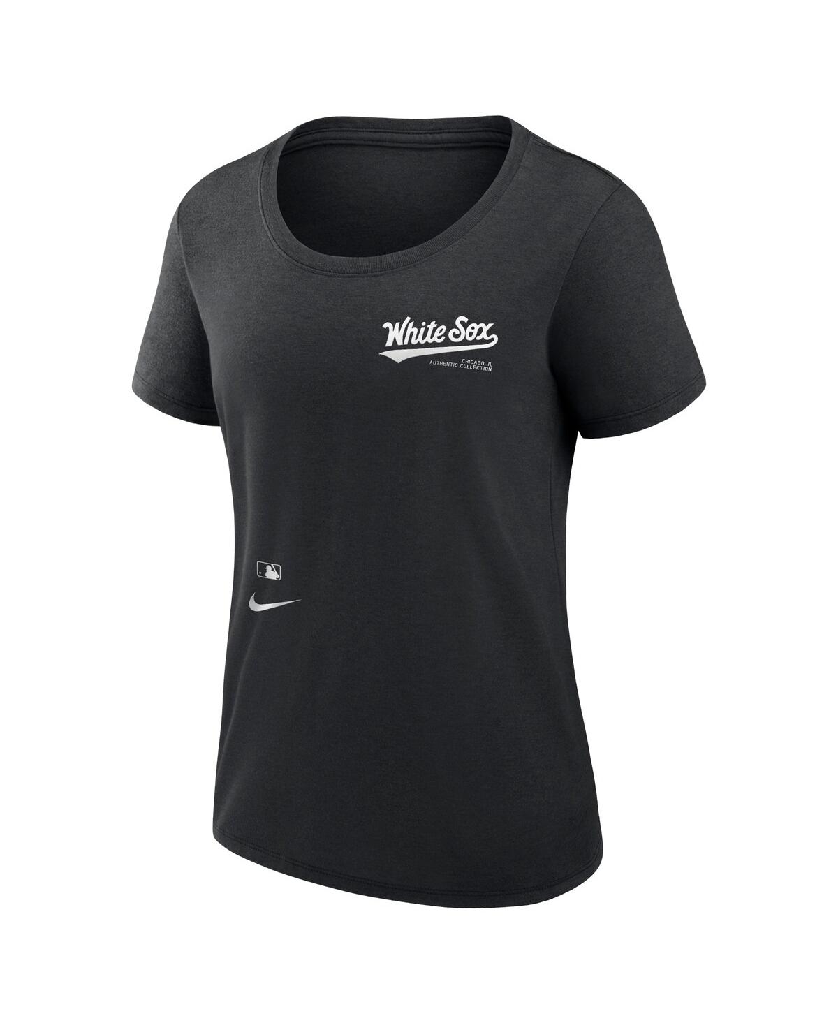 Nike Black Chicago White Sox Authentic Collection Performance Scoop Neck T-shirt In Black