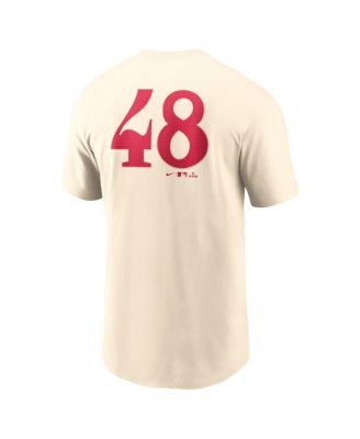 Men's Jacob deGrom&nbsp;Cream Texas Rangers City Connect Fuse Name Number T-Shirt