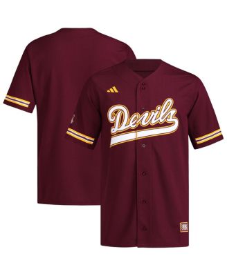 adidas - Men's Maroon Arizona State Sun Devils Reversible Retro Full-Button Baseball Jersey