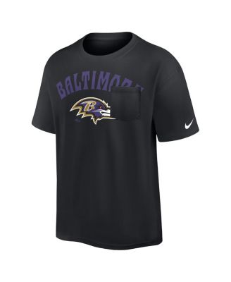 Men's Black Baltimore Ravens Rewind Heavy Max 90 Pocket T-Shirt