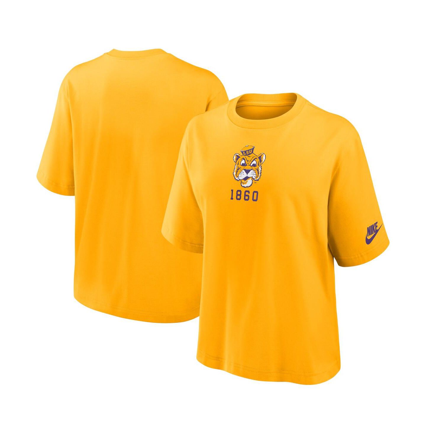 Женская футболка Nike Gold LSU Tigers Legacy Established Boxy — фото 1