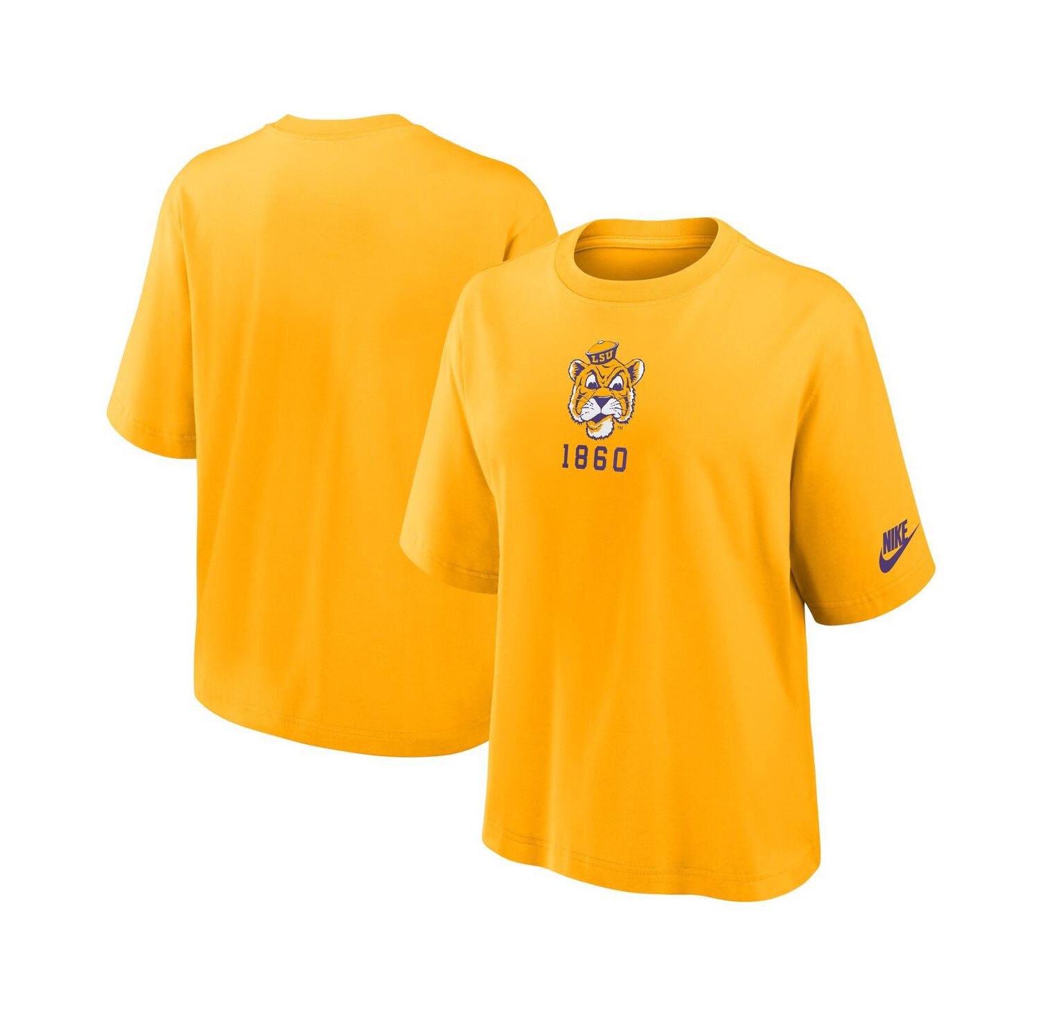 Women's Gold LSU Tigers Legacy Established Boxy T-Shirt