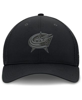 Черный фанатики мужские Коламбус Блю Джекетс про логотип дорожной сетки гибкий шляпа