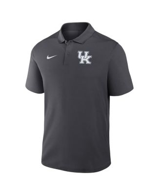 Мужская футболка-поло Nike Anthracite Kentucky Wildcats с логотипом Prime Time Victory Primary Performance