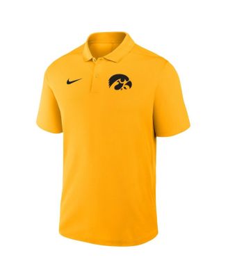 Men's Gold Iowa Hawkeyes Primetime Victory Primary Logo Performance Polo Shirt
