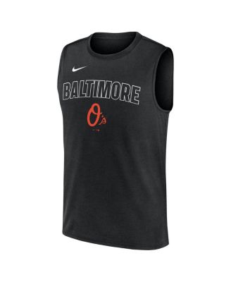 Men's Black Baltimore Orioles Knockout Performance Muscle Tank Top