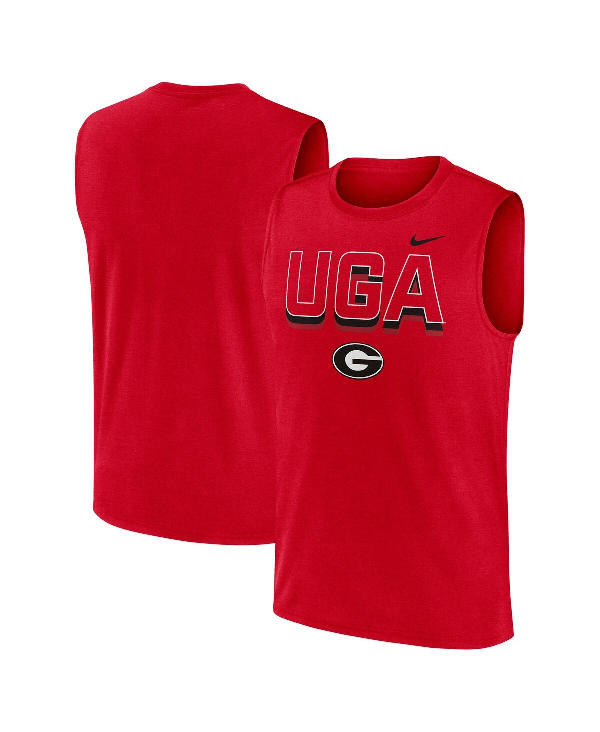Men's Red Georgia Bulldogs Primetime Tricode Legend Performance Tank Top - Red