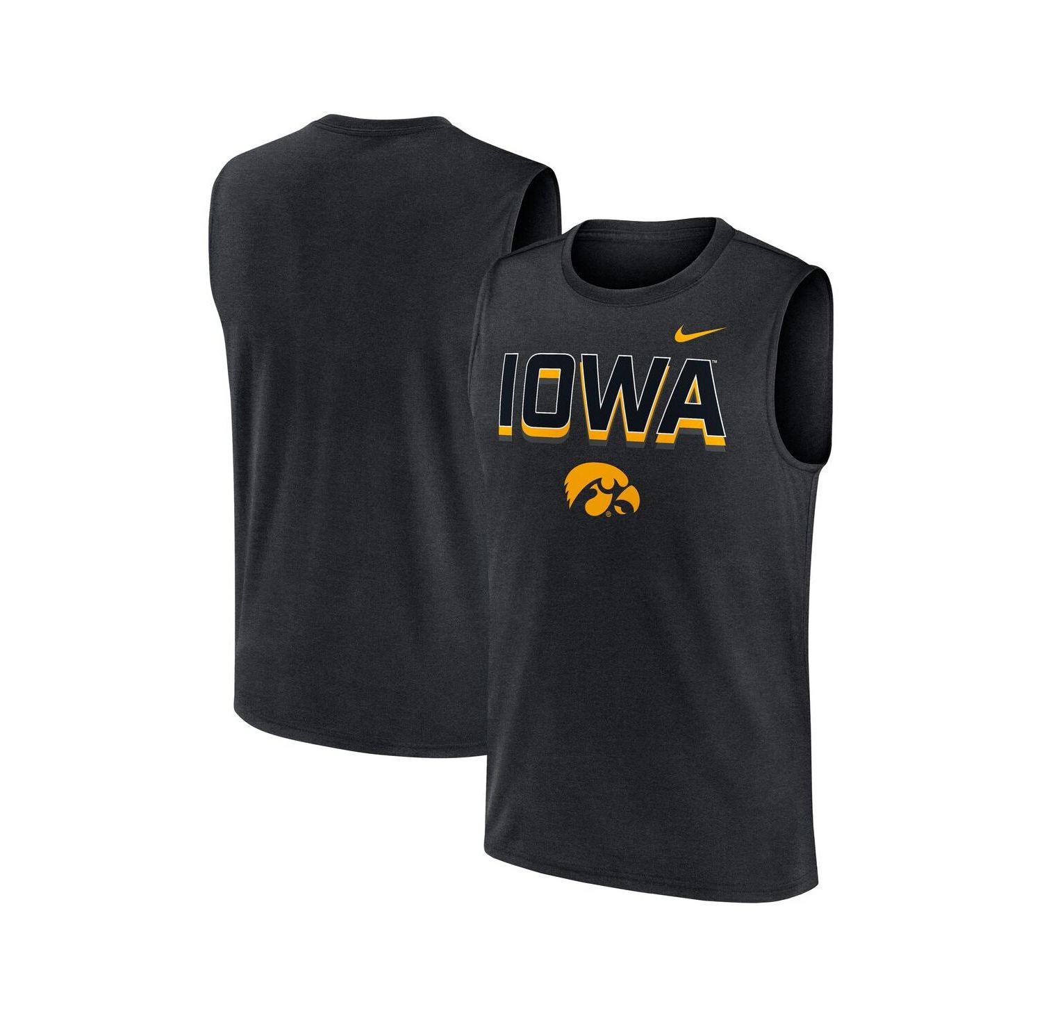 Men's Black Iowa Hawkeyes Primetime Tricode Legend Performance Tank Top