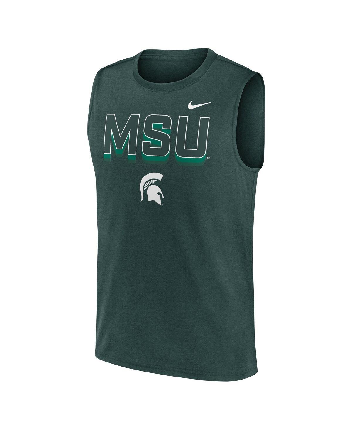 Nike Green Michigan State Spartans Primetime Tricode Legend Performance Tank Top In Green