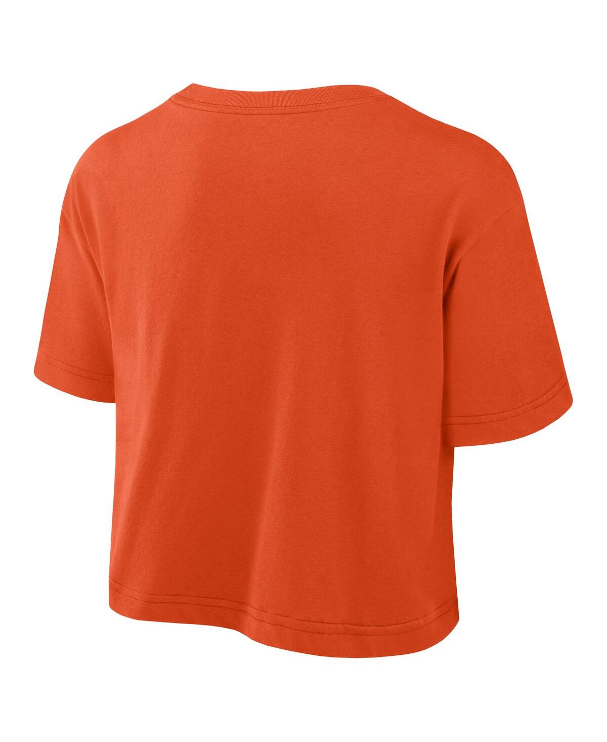 Nike Clemson Athletic Prep Arch  Women's Dri-fit College Cropped T-shirt In Orange