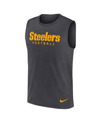 Мужская майка для тренировки мышц Nike Charcoal Pittsburgh Steelers Prime Time Legend Performance