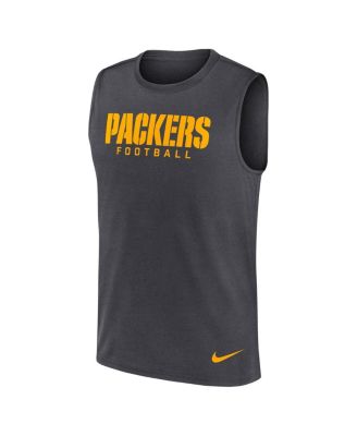 Мужская майка для тренировки мышц Nike Charcoal Green Bay Packers Prime Time Legend Performance
