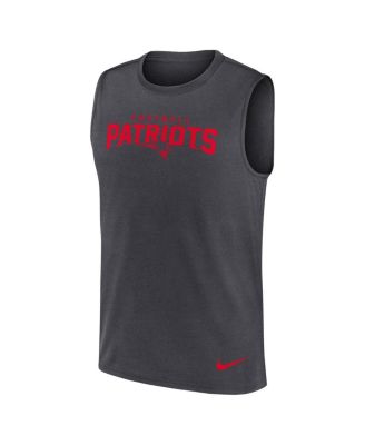Men's Charcoal New England Patriots Primetime Legend Performance Muscle Tank Top