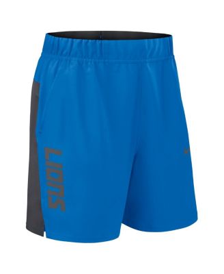 Men's Blue Detroit Lions Woven Victory Performance Shorts
