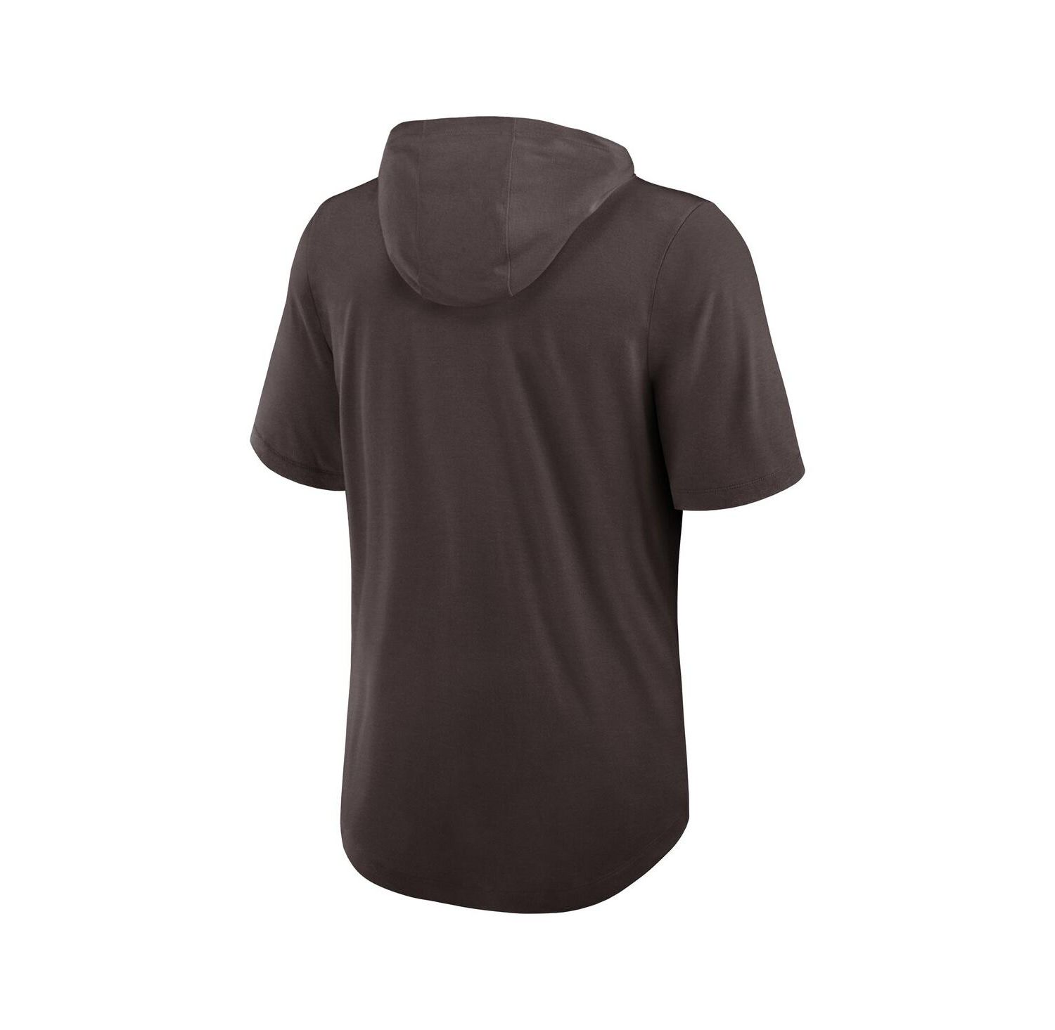 Men's Brown Cleveland Browns Lockup Tri-Blend Hoodie T-Shirt