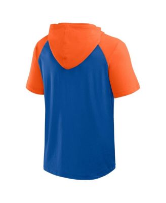Мужская футболка с капюшоном Fanatics Royal New York Mets Prime Raglan и коротким рукавом