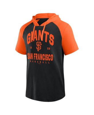 Мужская черная футболка с капюшоном Fanatics Prime Raglan San Francisco Giants Prime Raglan с коротким рукавом