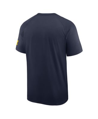 Мужская темно-синяя футболка Nike Michigan Wolverines Ready Raglan Premium Performance от Nike