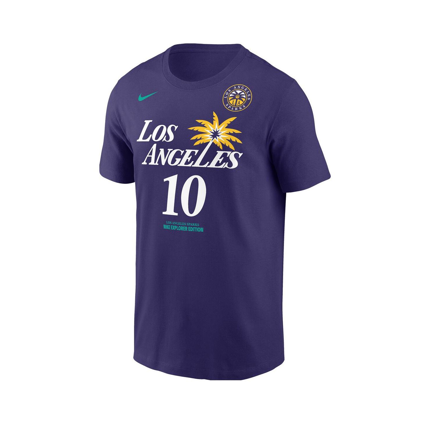Men's Kelsey Plum Purple Los Angeles Sparks Explorer Edition Name & Number T-Shirt