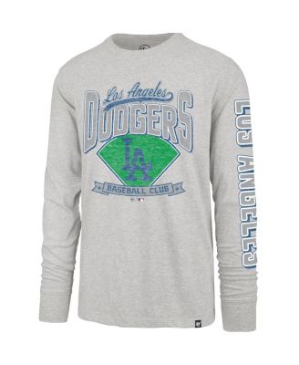Мужская брендовая серая футболка Los Angeles Dodgers Fair Ball Franklin с длинным рукавом 47-го года выпуска