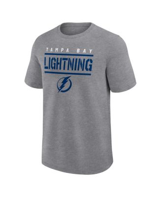 Спортивная мужская футболка с логотипом Heather Grey Tampa Bay Lightning высшего качества