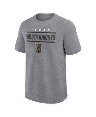 Спортивная мужская футболка с логотипом Heather Grey Vegas Golden Knights высшего качества