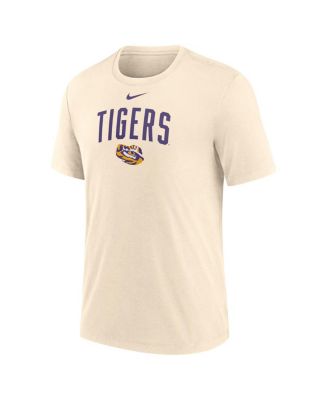 Мужская трехслойная футболка Nike с логотипом Natural LSU Tigers Arch из натуральной кожи