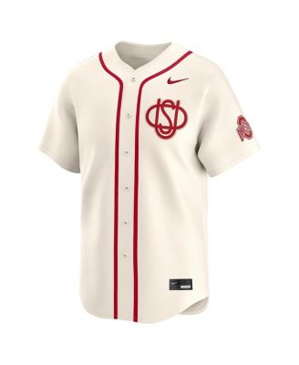 Men's Cream Ohio State Buckeyes Limited Alternate Wordmark Jersey