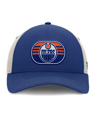 Men's Royal/Gray Edmonton Oilers 2025 Stanley Cup Playoffs Locker Room Trucker Adjustable Hat