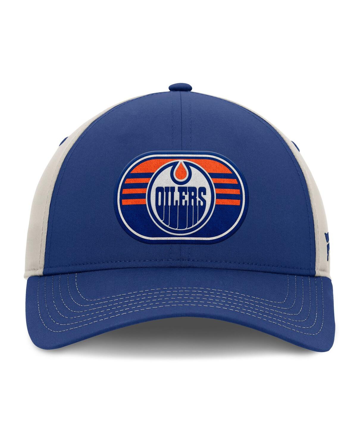 Fanatics Men's Royal/gray Edmonton Oilers 2025 Stanley Cup Playoffs Locker Room Trucker Adjustable Hat