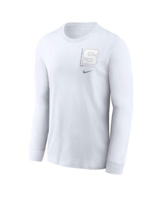 Мужская белая футболка Nike Penn State Nittany Lions 2025 белого цвета с длинным рукавом