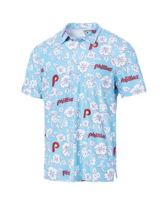 Мужская светло-голубая футболка-поло Philadelphia Phillies Cooperstown Collection Performance от Reyn Spooner