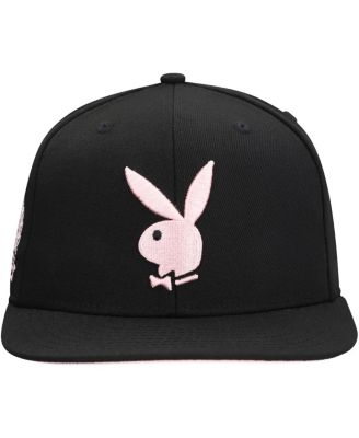 Мужская приталенная шляпа Playboy с крышками черного/розового цвета