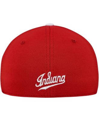 Men's White/Crimson Indiana Hoosiers One-Fit Two-Tone Flex Hat