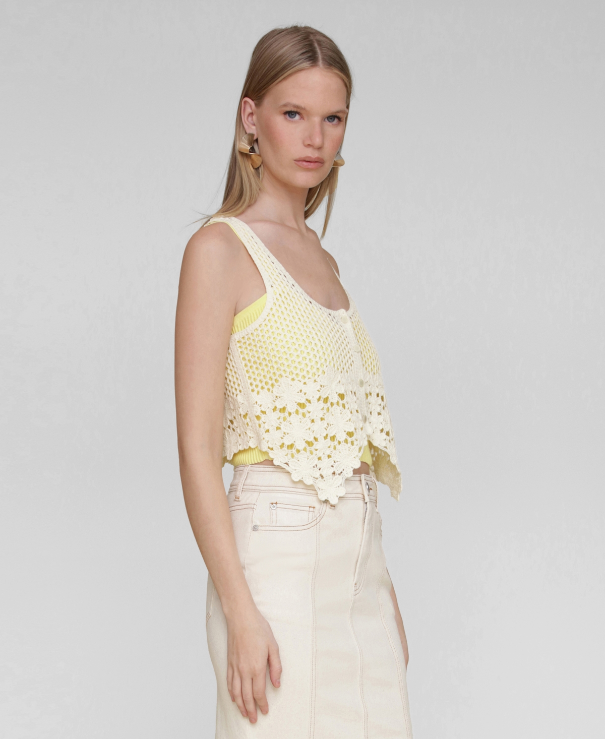 Shop Avec Les Filles Women's Crocheted Bandeau-lined Top