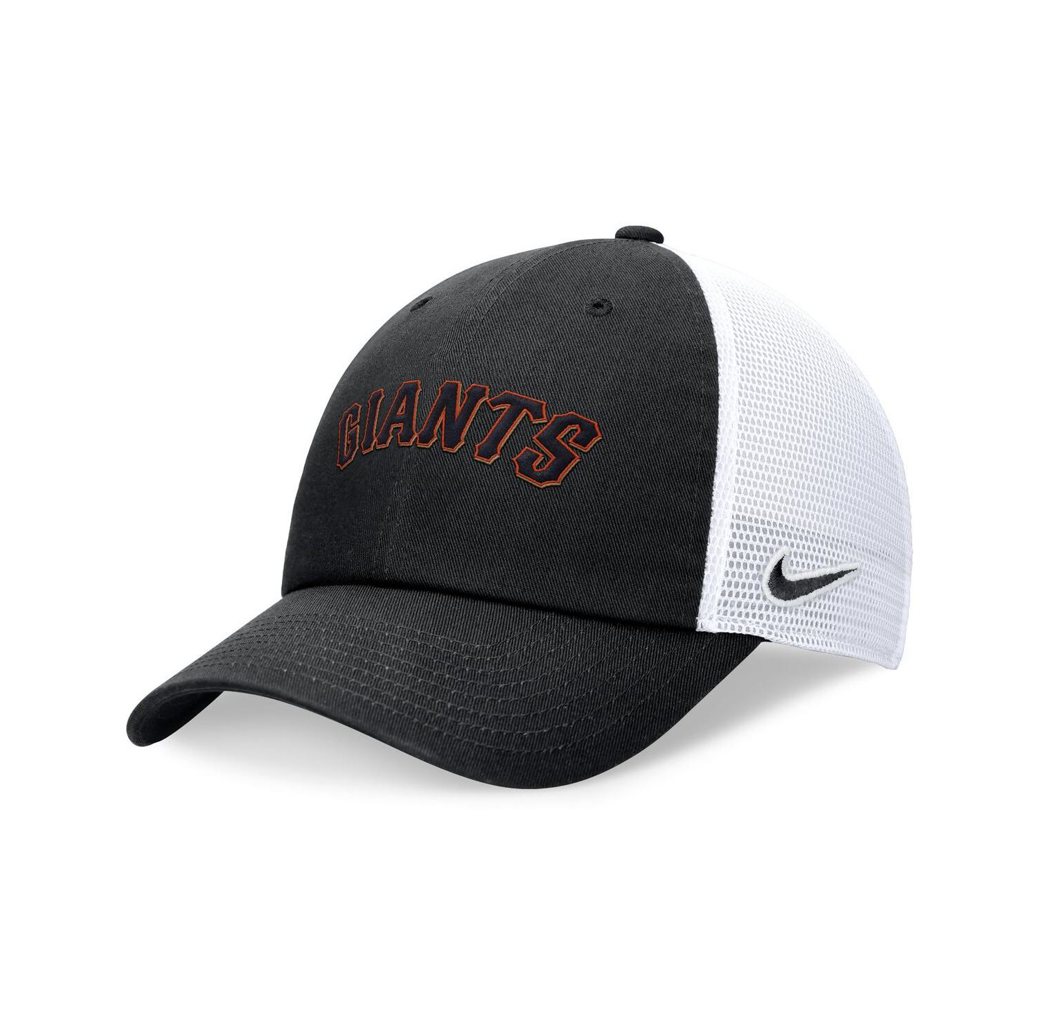 Men's Black San Francisco Giants Wordmark Adjustable Trucker Hat