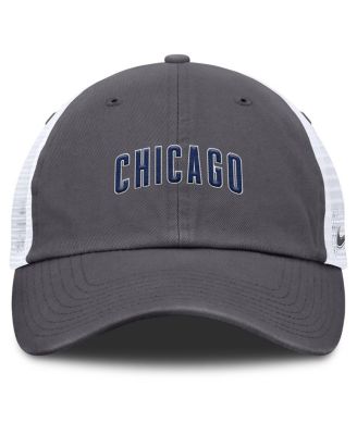 Мужская серая кепка дальнобойщика Nike Chicago Cubs Wordmark Club с регулируемой посадкой
