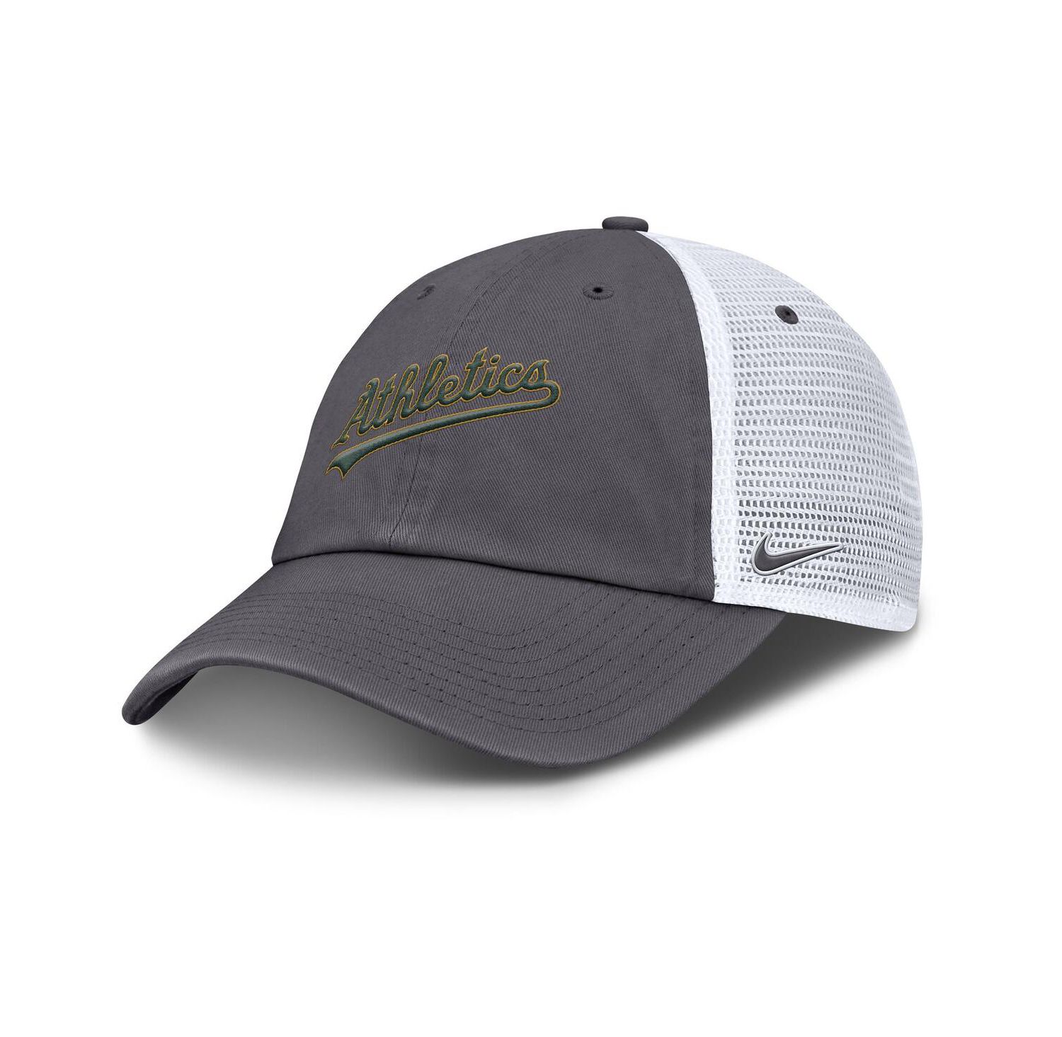 Men's Gray Athletics Wordmark Club Adjustable Trucker Hat