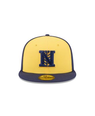 Мужская темно-синяя шляпа New Era Navy Nashville Sounds Theme Nights 59 размера, приталенная шляпа