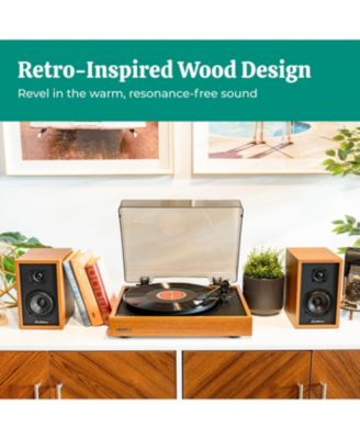 Berkeley 2.0 Stereo Powered Bookshelf Speakers with Built-in Amplifier, 3" Drivers, Bluetooth 5, RCA/Aux