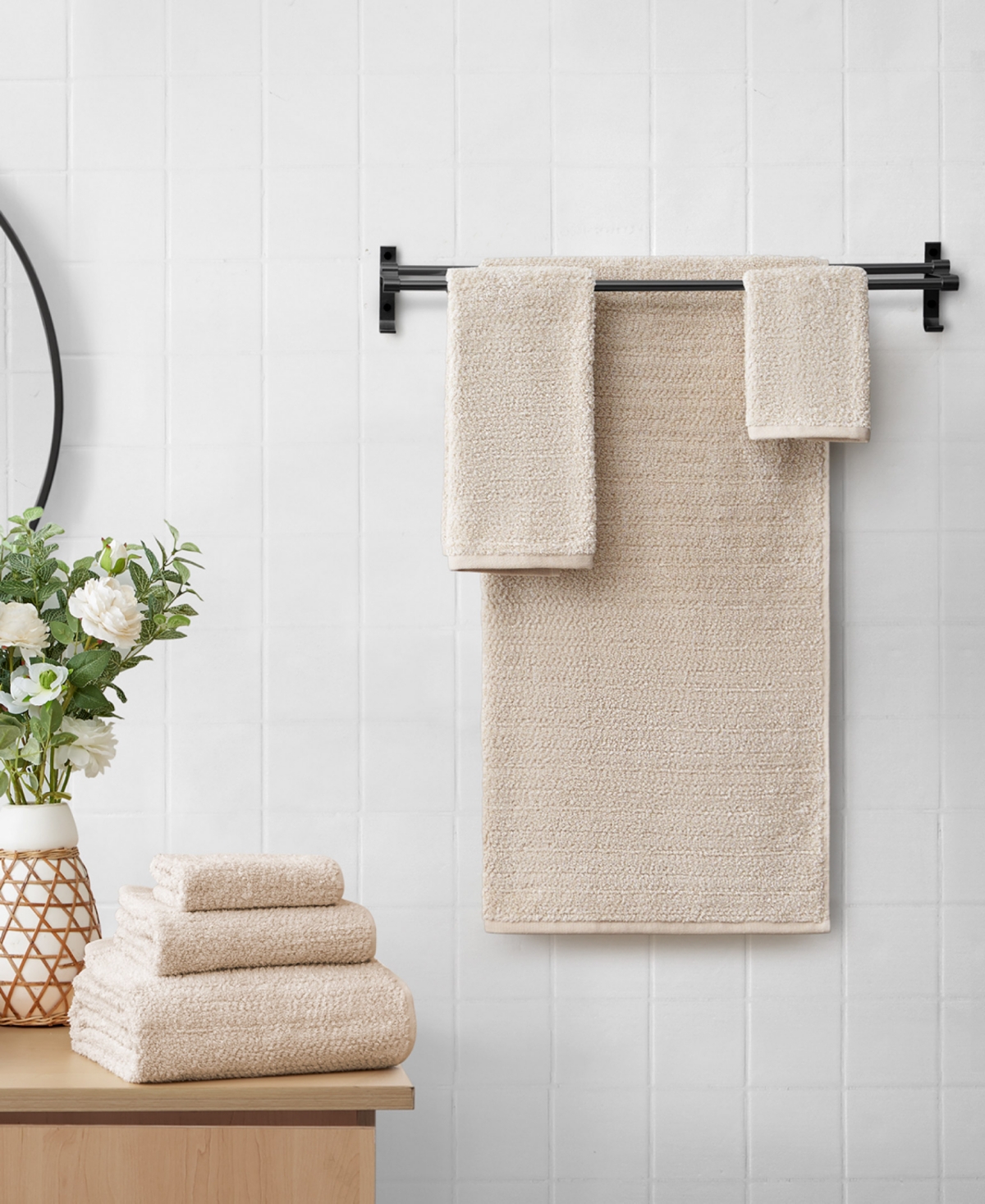 Shop Lucky Brand Luxurious Boucle Cotton 6-pc. Bath Towel Set