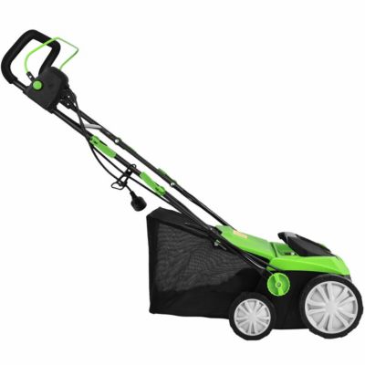 15 Inch 13 Amp Electric Scarifier with Collection Bag and Removable Blades