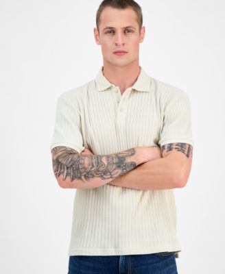 Sun + Stone - Men's Rocco Textured Polo Shirt
